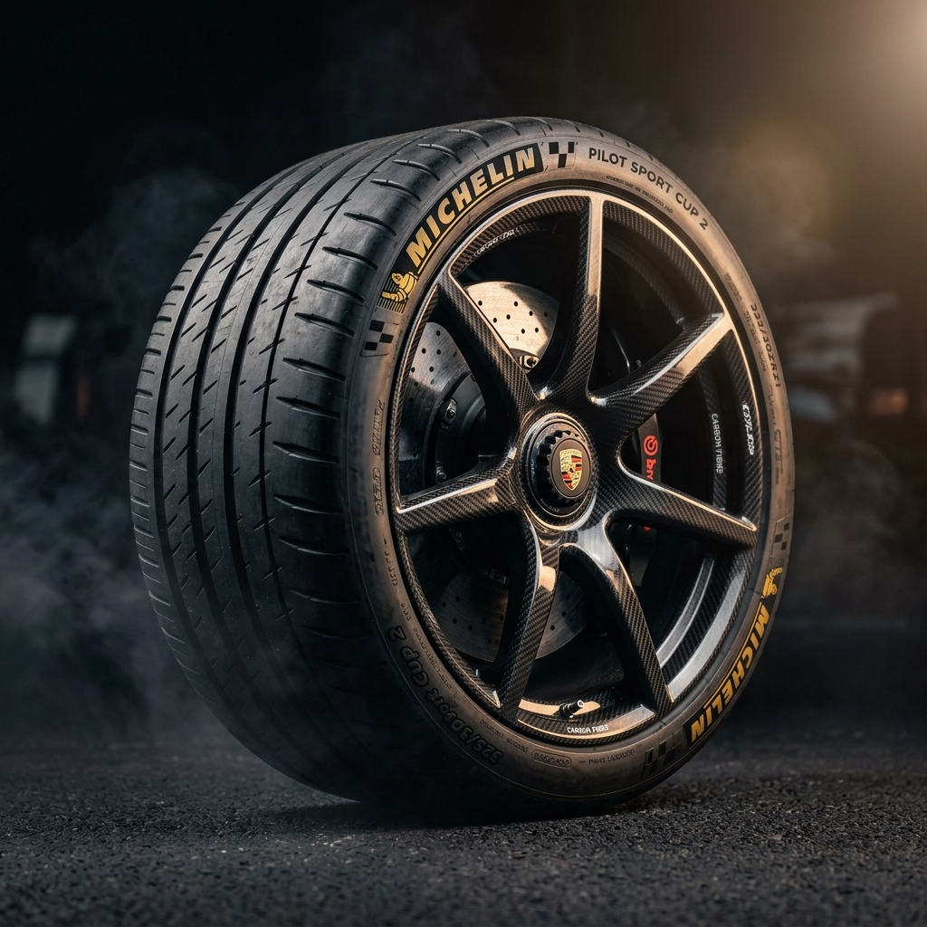 Pneu Michelin Pilot Sport sur jante carbone — performance premium
